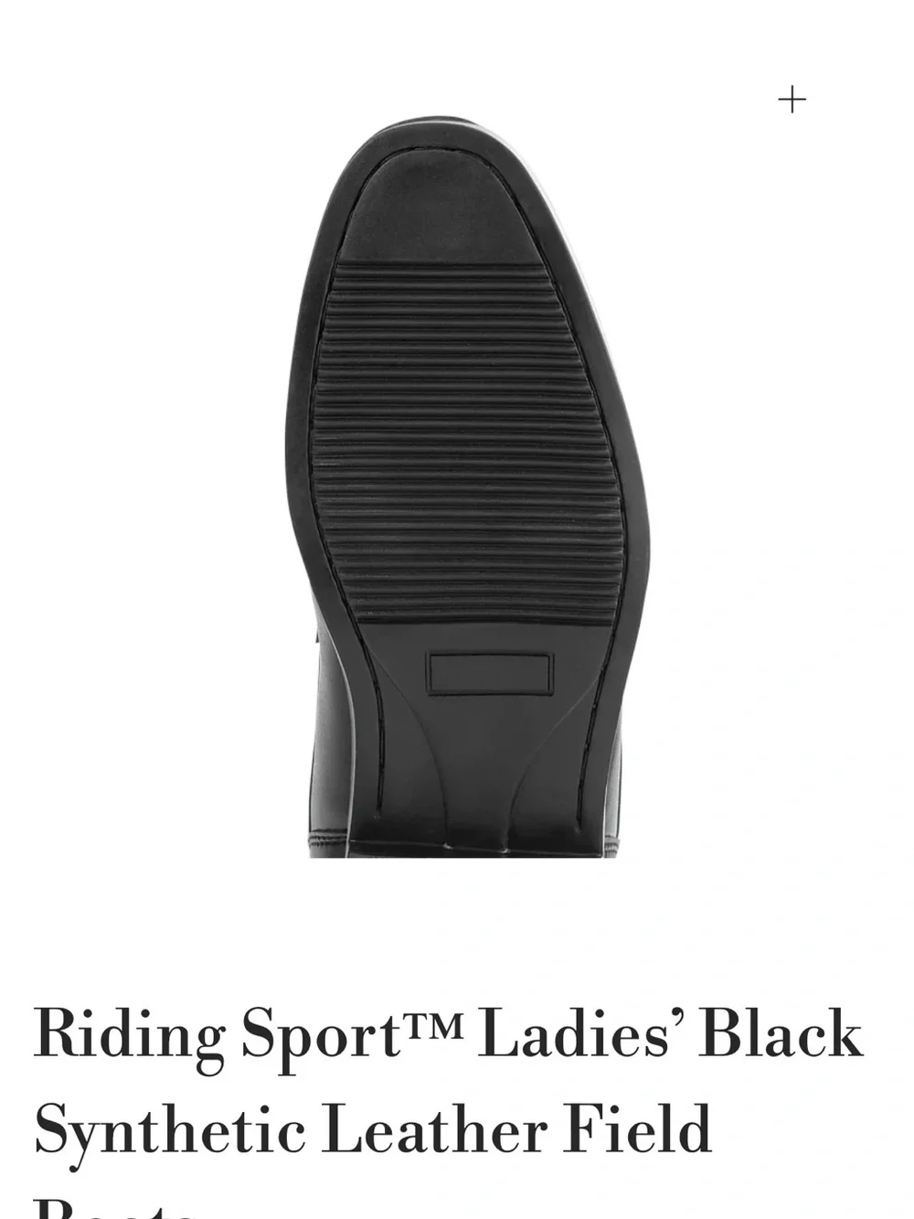 Riding Sport Ladies' Black Synthetic Leather Field Riding Boots